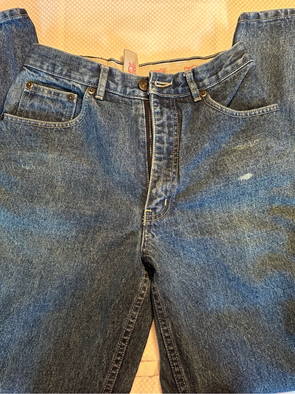 Vintage Coca-Cola Jeans High Rise Mom Jeans 100% Cotton Blue Denim